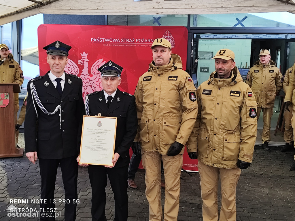 Wmurowano akt erekcyjny na budowie siedziby KP PSP