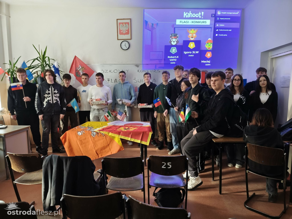 Konkurs z wiedzy o flagach świata w ekonomiku