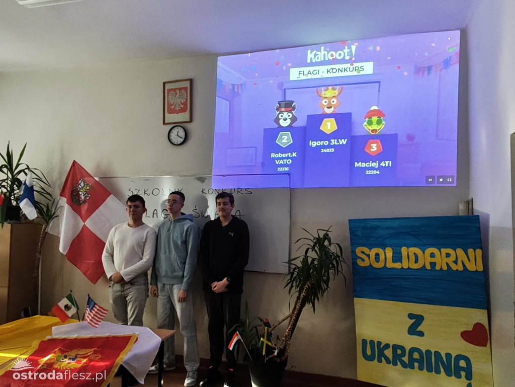 Konkurs z wiedzy o flagach świata w ekonomiku