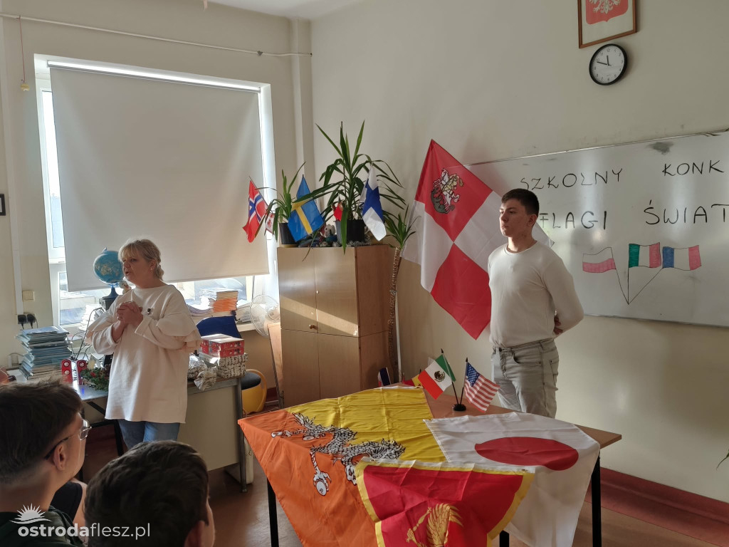 Konkurs z wiedzy o flagach świata w ekonomiku