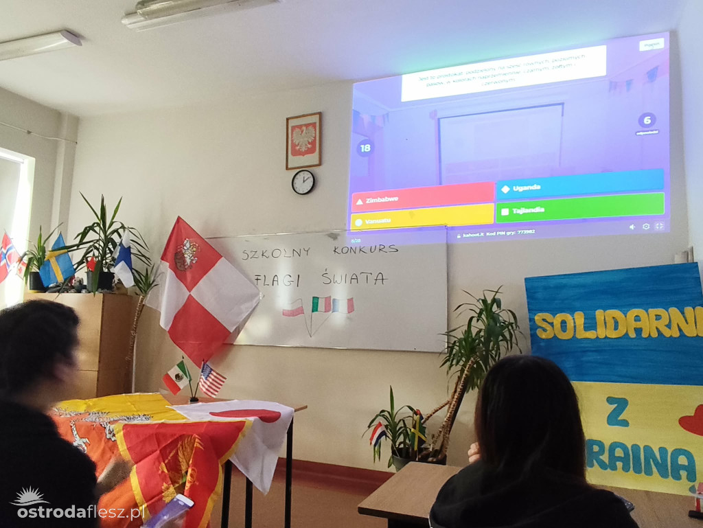 Konkurs z wiedzy o flagach świata w ekonomiku