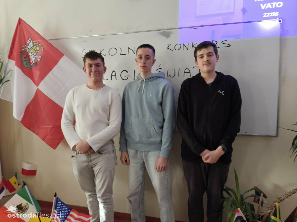 Konkurs z wiedzy o flagach świata w ekonomiku