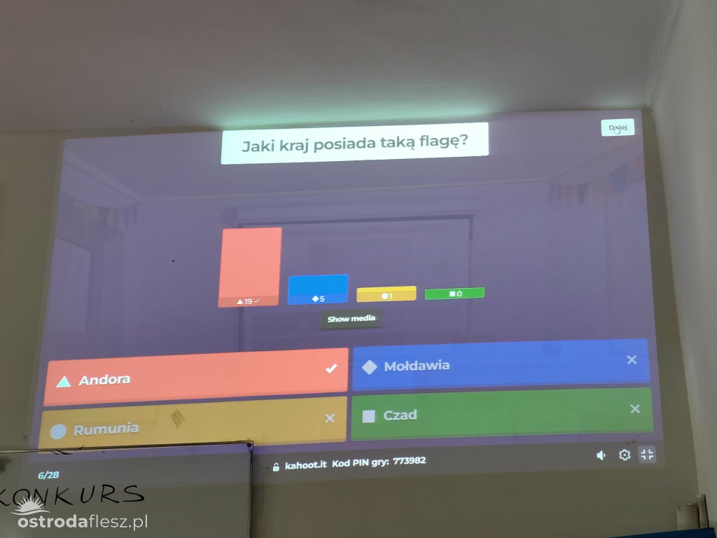 Konkurs z wiedzy o flagach świata w ekonomiku