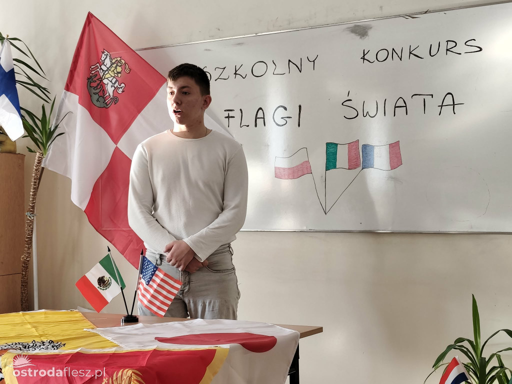 Konkurs z wiedzy o flagach świata w ekonomiku