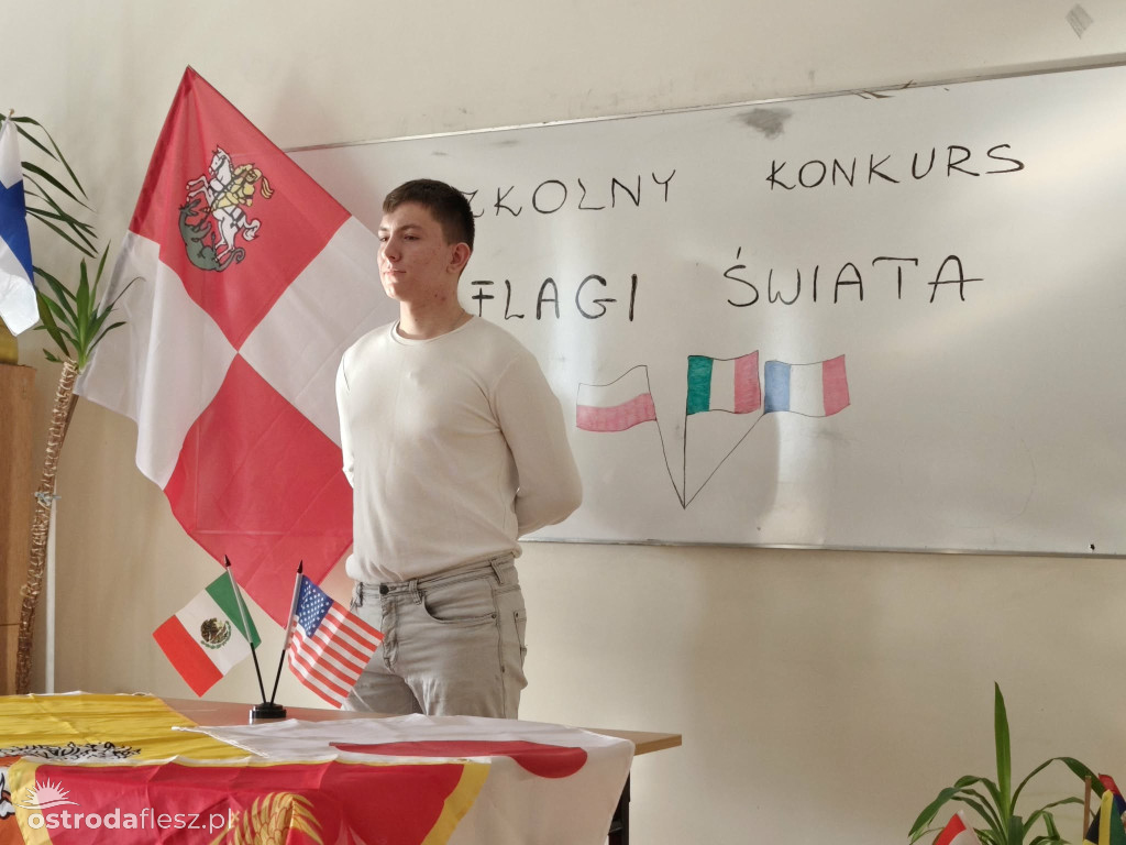 Konkurs z wiedzy o flagach świata w ekonomiku