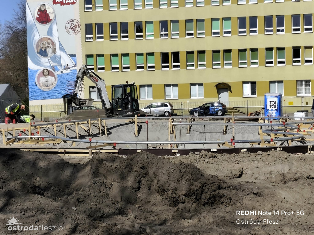 Postępują prace przy budowie skateparku w Ostródzie