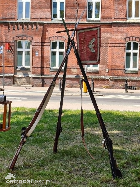 Biwak wojsk napoleońskich na zamku w Ostródzie