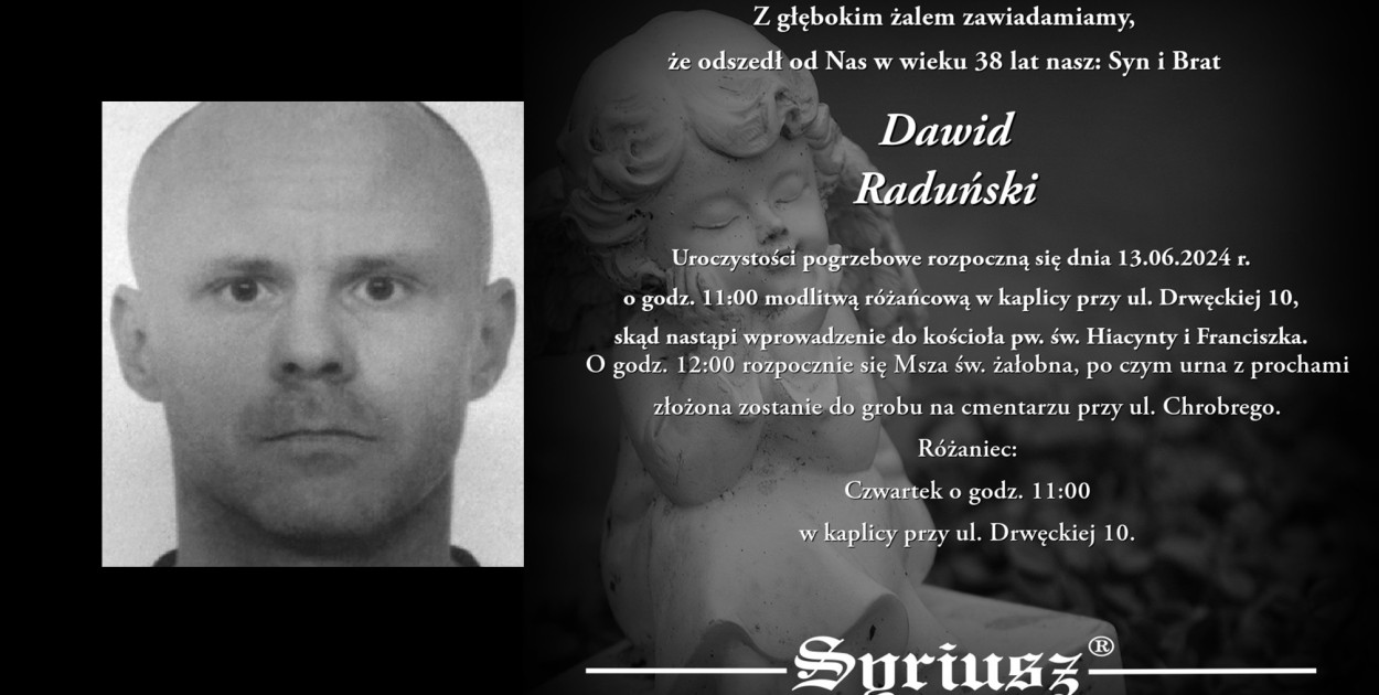 13 czerwca ostatnie pożegnanie zaginionego w lutym Dawida z Ostródy