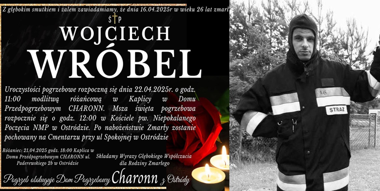 Na wieczną służbę odszedł druh z OSP Samin Wojciech Wróbel