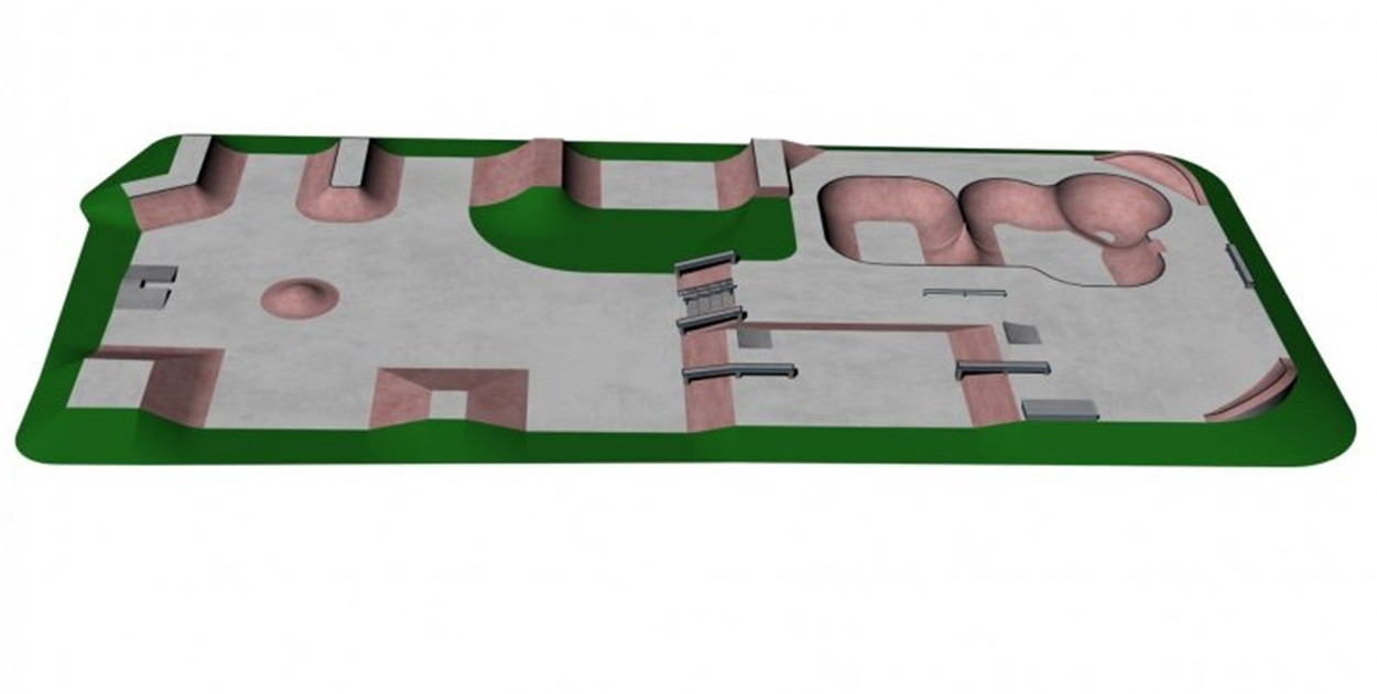 Wizualizacja skateparku w Ostródzie