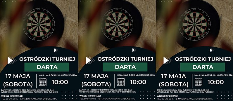 Ostródzki Turniej Darta już 17 maja!