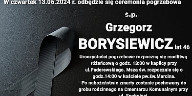 W wieku 46 lat na wieczną służbę odszedł nadkom. Grzegorz Borysiewicz -91378