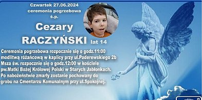 W wieku 14 lat odszedł dzielny wojownik Cezary Raczyński-91649