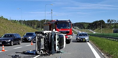Wypadek z udziałem 3 samochodów na DK51! Powodem - biegający po trasie pies-99432