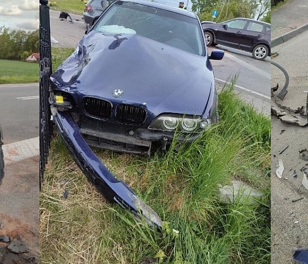 Zderzenie dwóch BMW i Nissana między Ostródą a Lubawą. 1 osoba poszkodowana-99896
