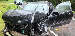 Kompletnie pijany kierowca BMW wypadł z drogi na DK16! 