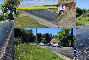 Droga w Rudnie po naprawie rozpuszcza się, niszcząc auta! Mieszkańcy proszą -102507
