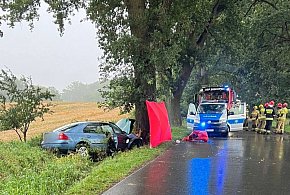 Kolejna śmierć na drogach regionu. Ford uderzył w drzewo. 2 osoby ranne-102594