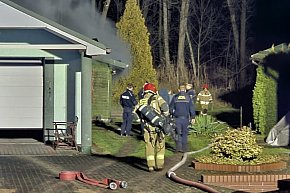 Nocny pożar domku przy ul. 3 Maja w Ostródzie-12835