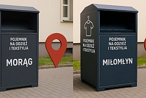Znamy lokalizację pojemników na odzież i tekstylia w Miłomłynie i Morągu!-104525