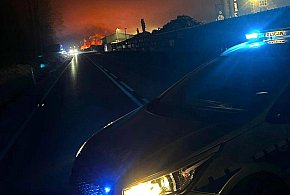 Ostróda: Duży pożar na złomowisku przy ul. 11 Listopada