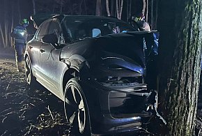 Samochód osobowy uderzył w drzewo na trasie Worliny-Łęguty [FOTO]