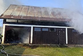 Mielno: Pożar stodoły w gm. Grunwald w powiecie ostródzkim