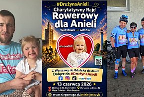 Rajd rowerowy z Warszawy do Gdańska dla chorej Anieli przejedzie przez Ostródę
