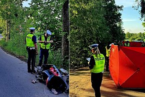 Pow. olecki. Tragiczne zderzenie motocykla z motorowerem. Nie żyje 62-latek