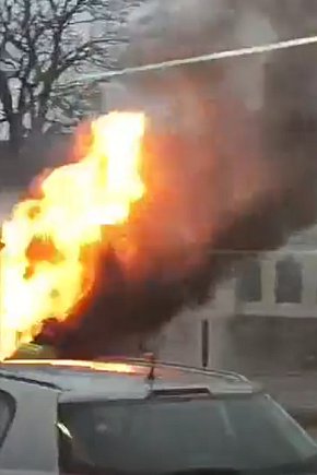 Pożar autobusu przy ul. Sobieskiego w Ostródzie-12788