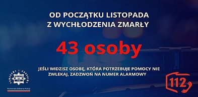 Od początku listopada zmarły 43 osoby!