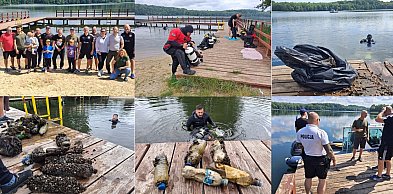 Nurkowie kontra śmieci. Społeczna akcja na plaży miejskiej w Miłomłynie