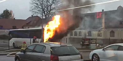 Pożar autobusu przy ul. Sobieskiego w Ostródzie [FOTO, WIDEO]-104159