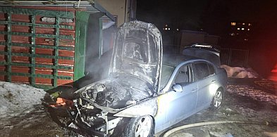 Ostróda: Pożar samochodu osobowego na ul. Żeromskiego
