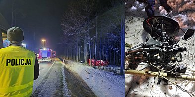 Pow. iławski: Motocyklista uderzył w drzewo - zginął na miejscu