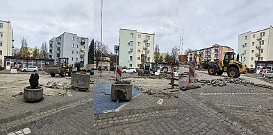 Ostróda: Ruszyła rewitalizacja Pl. Tysiąclecia. Usuwana jest kostka