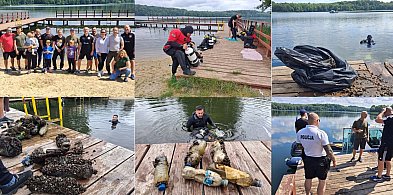 Nurkowie kontra śmieci. Społeczna akcja na plaży miejskiej w Miłomłynie