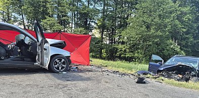 Gm. Lubawa: Tragiczny wypadek - nie żyje kierowca Audi, pięć osób w szpitalu