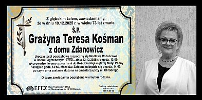 Odeszła ostródzianka Grażyna Kośman-106035