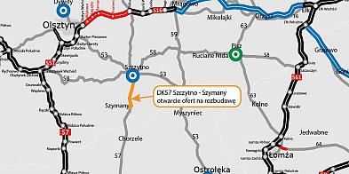 Pięć firm chce rozbudować DK57 między Szczytnem a Szyma