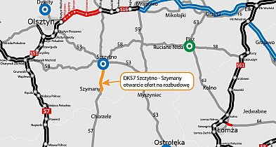 Warmia i Mazury: Pięć firm chce rozbudować DK57 między Szczytnem a Szymanami