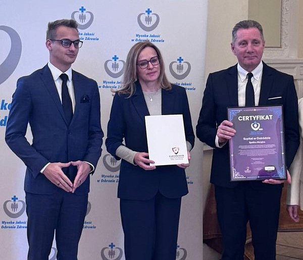 Szpital w Ostródzie z prestiżowym wyróżnieniem jakości