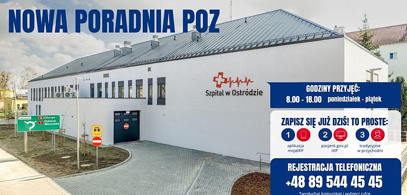 Poradnia Podstawowej Opieki Zdrowotnej już działa w Szpitalu w Ostródzie