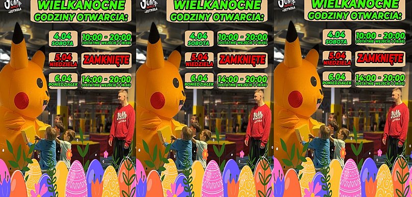 Wielkanoc na sportowo? Sprawdź, kiedy otwarty jest JumpWorld Ostróda!