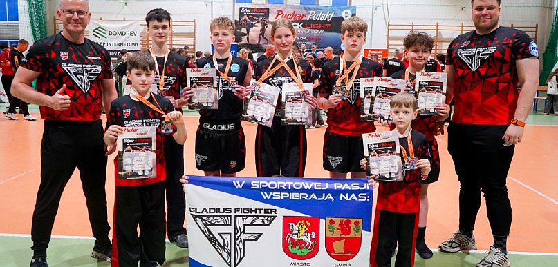 Młodzież z Gladiusa Ostróda z medalami w Bitwie o Warmię w Kickboxingu