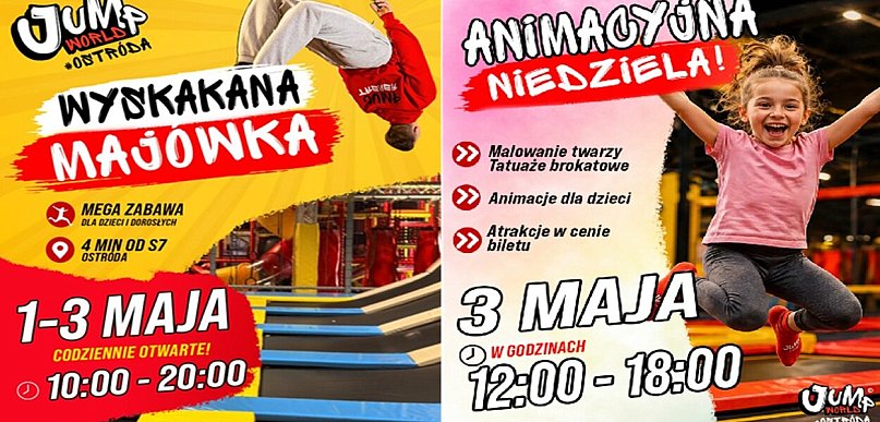 Majówka w Jump World Ostróda – zaplanuj aktywny weekend!