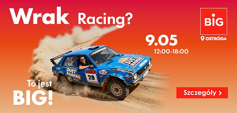 Wrak Race w BIG Ostróda. Motoryzacyjne emocje i wsparcie charytatywnej zbiórki