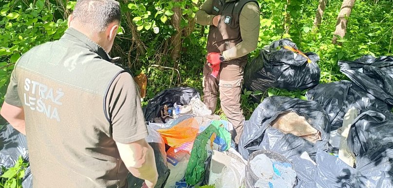 Nadl. Zaporowo: 36 minut i sprawca namierzony! Leśny śmieciarz złapany