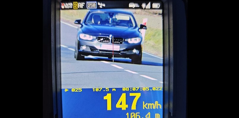 147 km/h na 90-tce BMW w powiecie ostródzkim. 20-latek stracił prawo jazdy