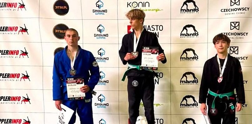 Srebrny medal Krzysztofa Fafińskiego na Pucharze Polski BJJ w Koninie